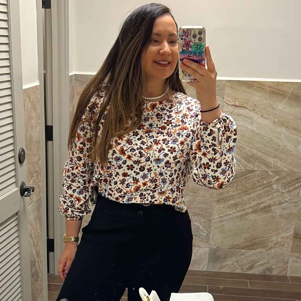 Zara floral printed top